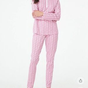 Pink Patterned Pajama Set